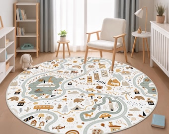 City Road Desing Kids Rug, Road Nursery Rug, Road Kids Rug, Nursery Rug, Road Play Mat, Metropolis Rug, Road Baby Rug, Road Desing Baby Rug