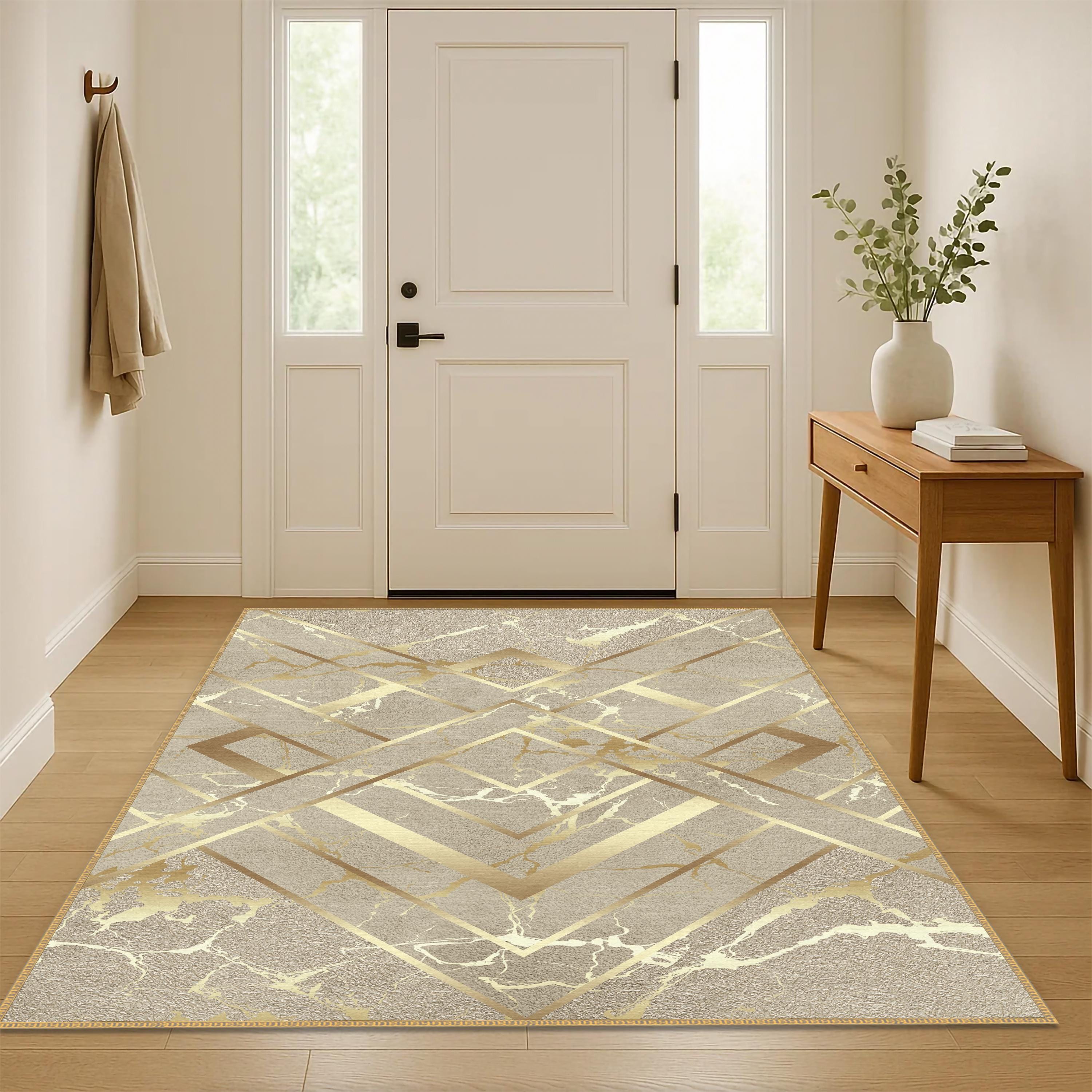 Area Rug Gold Diamond Pattern Gold Carpet, Modern Carpet, Gold Area Rugs, Gold Carpet, Marble Pattern ...
