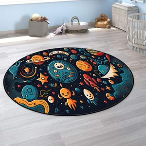 Planet Rug, Rocket Rug, Space Rug, Stars Rug, Vector Plane, Kids Room Rug, Boys Room Rug, Birthday Gift, Gift For Him Her, Personalized Gift
