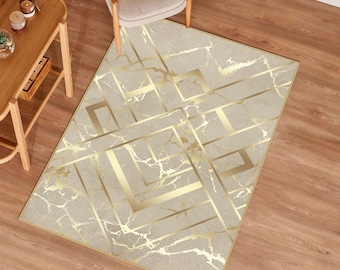 Alfombra dorada, alfombra moderna, alfombras doradas, alfombra dorada, alfombra con estampado de mármol, alfombra para sala de estar, alfombras más vendidas, alfombra para sala de estar