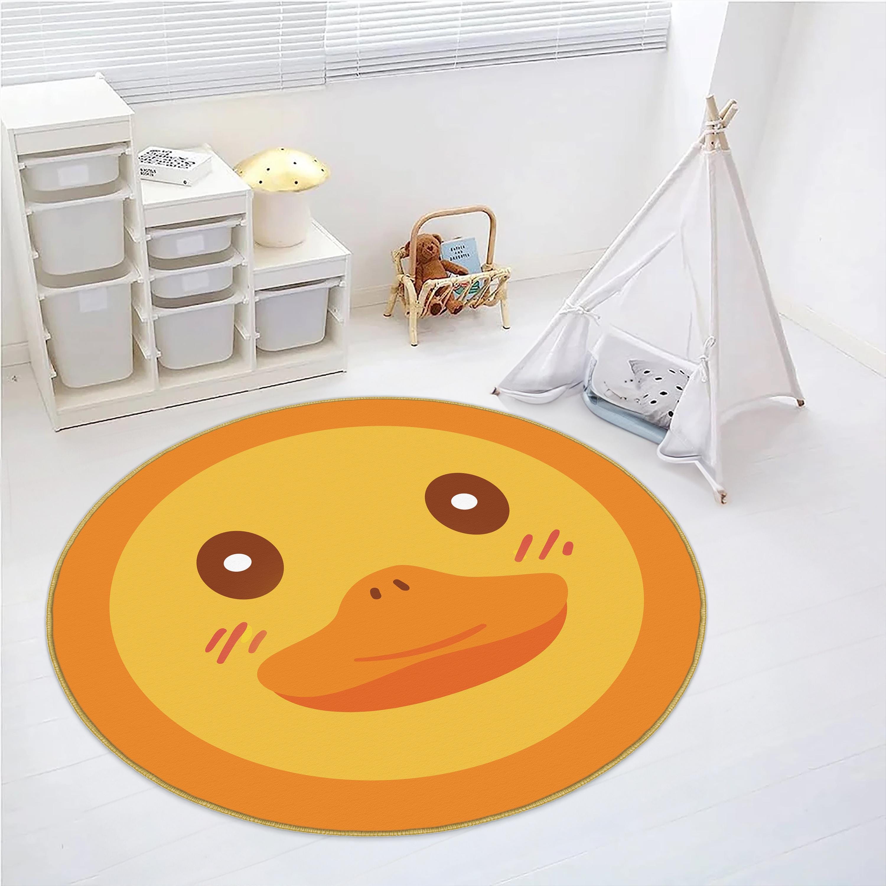 Pink Duck Rug Cute Duck Pattern Kids Rug, Orange Duck Desing Kids Rug,yellow Duck Rug ...