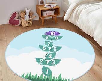 Hopscotch Teppich, Aktivitätsmatte, Lernspielmatte, Hopscotch Kinderteppich, personalisierte Kinderteppiche, Spielteppich, Lernteppich, Kindergartenteppich, Geschenkteppich