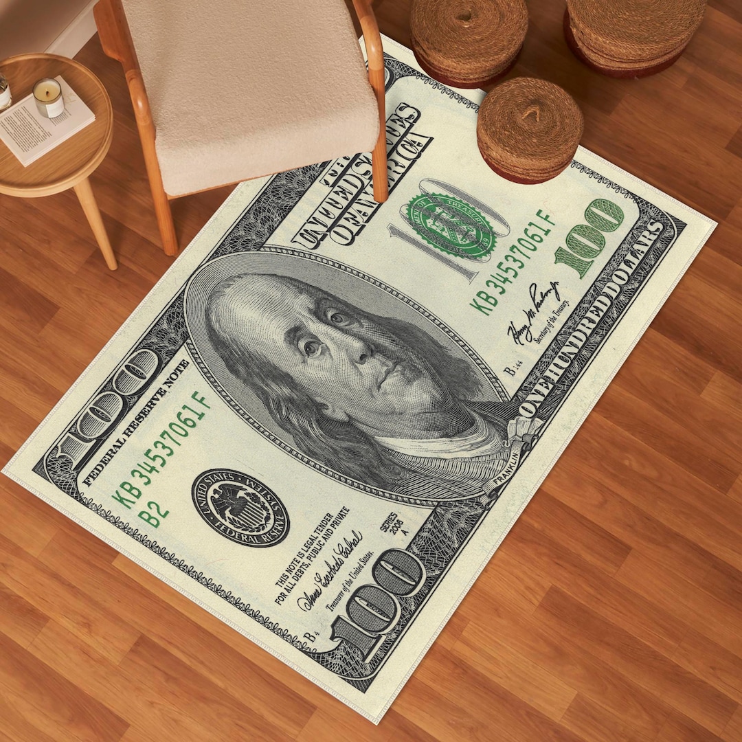 Money Box Rug, Banknote Rug,dollar Rug, Area Rug,iconic Rug, Living ...