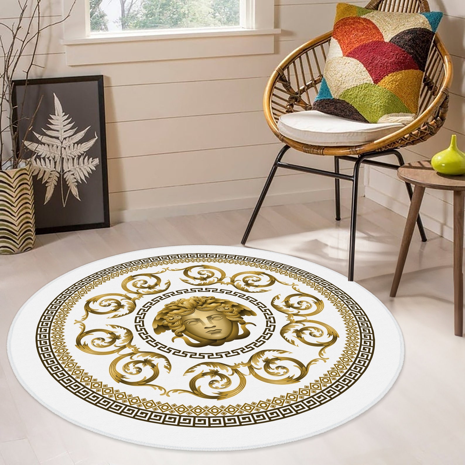 Greek Pattern Rug, Medusa Pattern Rug, Medusa Rugs, Living Room Rug ...