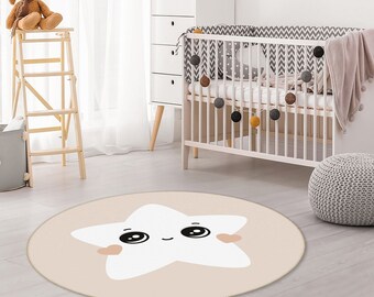 Tapis étoilé pour enfant, joli tapis pour bébé, tapis étoilé pour chambre d'enfant, tapis enfant doux, décoration de chambre d'enfant, tapis enfant lavable, tapis enfant bohème, tapis enfant lavable