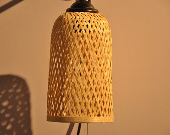 handmade rattan lamp, Rattan lampshade, bamboo lampshade