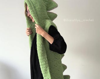 Colete de dinossauro ADULTO Padrão de crochê tamanhos: (xs-m