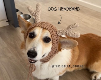 Dog Headband | Includes all breeds | Pattern in English | Beginner friendly | 4 in 1 sizes | Christmas gift | PDF FILE & Video tutorial