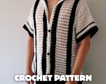Crochet Adult Shirt Pattern: Beginner-Friendly, Sizes S-XL (PDF Pattern, Video Tutorial)