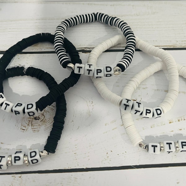 TTPD Black & White Collection Friendship Bracelets | The Tortured Poets Department Taylor Swift | Swiftie Eras Tour