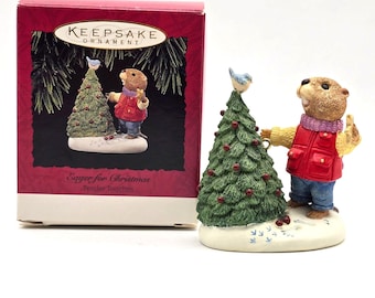 Hallmark Keepsake Tender Touches Premiere Ornament #1 Eager Beaver for Christmas 1994