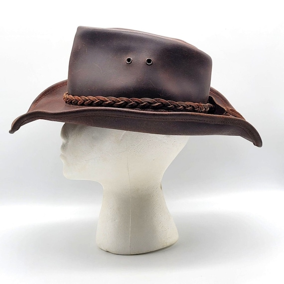 Leather Western Cowboy Hat Braided Leather Hat Ban