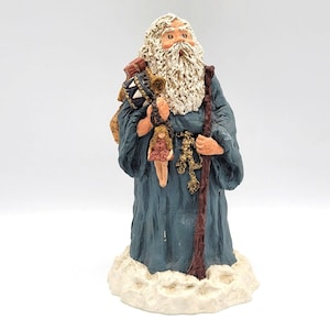 June McKenna Collectables 1988 Father Christmas 6.5&quot; Signed Figurine Resin Chris