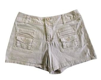 Short micro taille basse Fashion Bug années 90/Y2K / SM 4 / Coton kaki vintage
