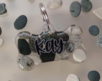 Custom made dog tags, resin dog tags, personalised dog tag, pet id tag, handmade, gifts