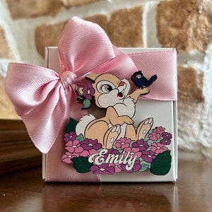 bomboniera tamburina, tamburino,bambi personalizzati,idea regalo,cadeaux,bomboniere,pacchettini,nascita,battesimo,compleanno