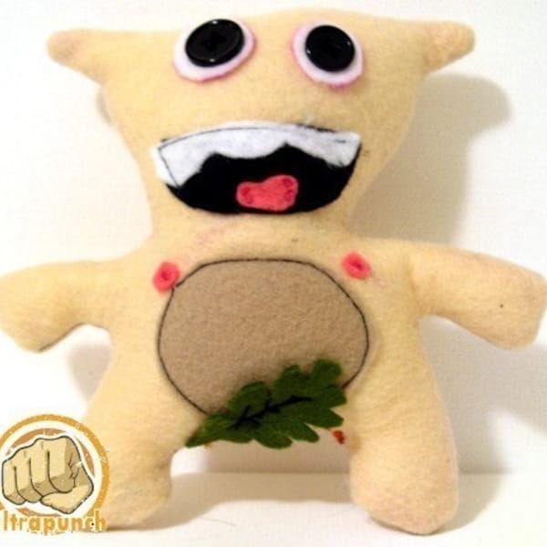 Naked No Shame Nate by UltraPunch Toy Co., stuffed animals plush softie monster nude cuddly felt