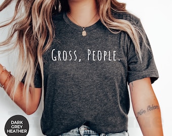 Camisa de gente bruta, camisa introvertida, camisa antisocial, camisa irónica, camisa de odio a la gente, camisas minimalistas divertidas camiseta sarcasmo sarcástico