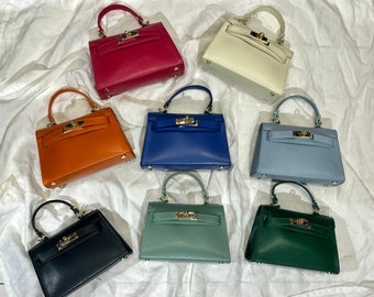 Bolsos de cuero italianos hechos a mano para mujer / Bolso tote y bolso elegante de Florencia, hecho en Italia, tote de cuero marrón