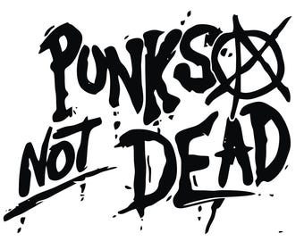 Paquete de imágenes PNG de Punk’s Not Dead + archivo fuente vectorial