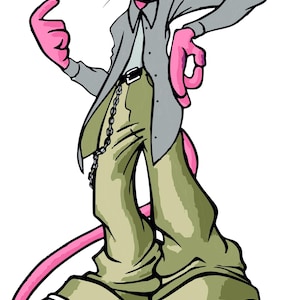Bundle of Pink panther PNG image + vector source file