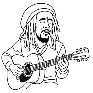 Bundle von Bob Marley Porträt PNG Bild + Vektorquelldatei