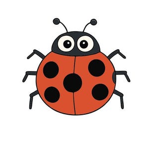 Pacchetto di immagini PNG di coccinelle + file sorgente vettoriale