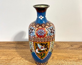 日本の七宝焼明治時代の龍花瓶（1868-1912） - Etsy 日本