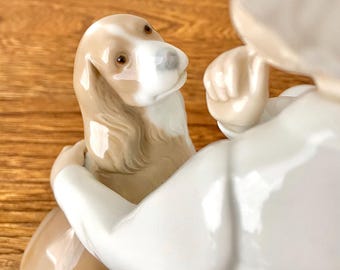 Vintage 1970 Lladro #4522 Boy With Dog 