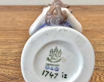 ヴィンテージ B&G ロイヤルコペンハーゲン 子犬を抱く少年 磁器