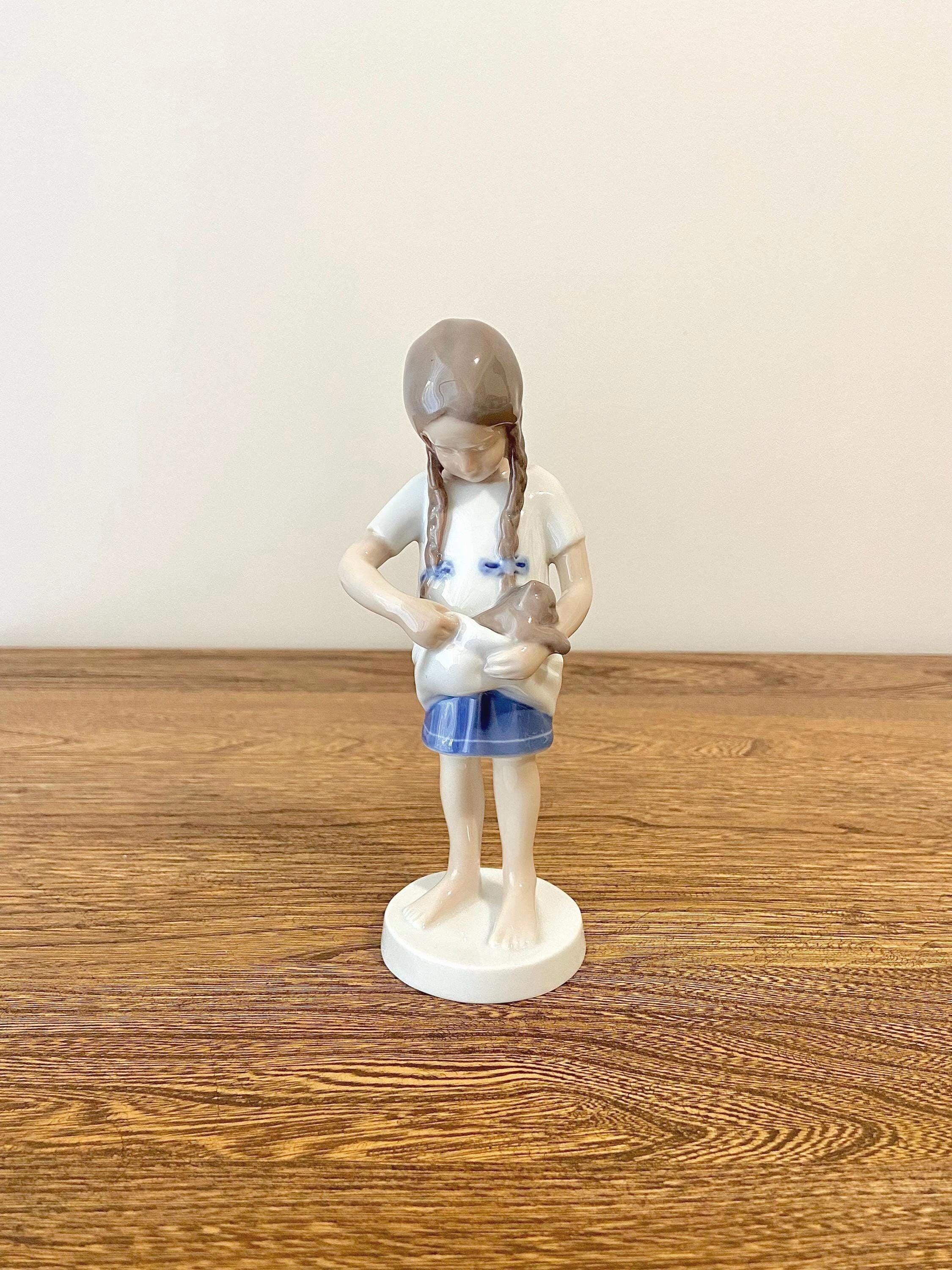 Vintage B&G Girl With Kitten Cat - Little Mother Royal Copenhagen