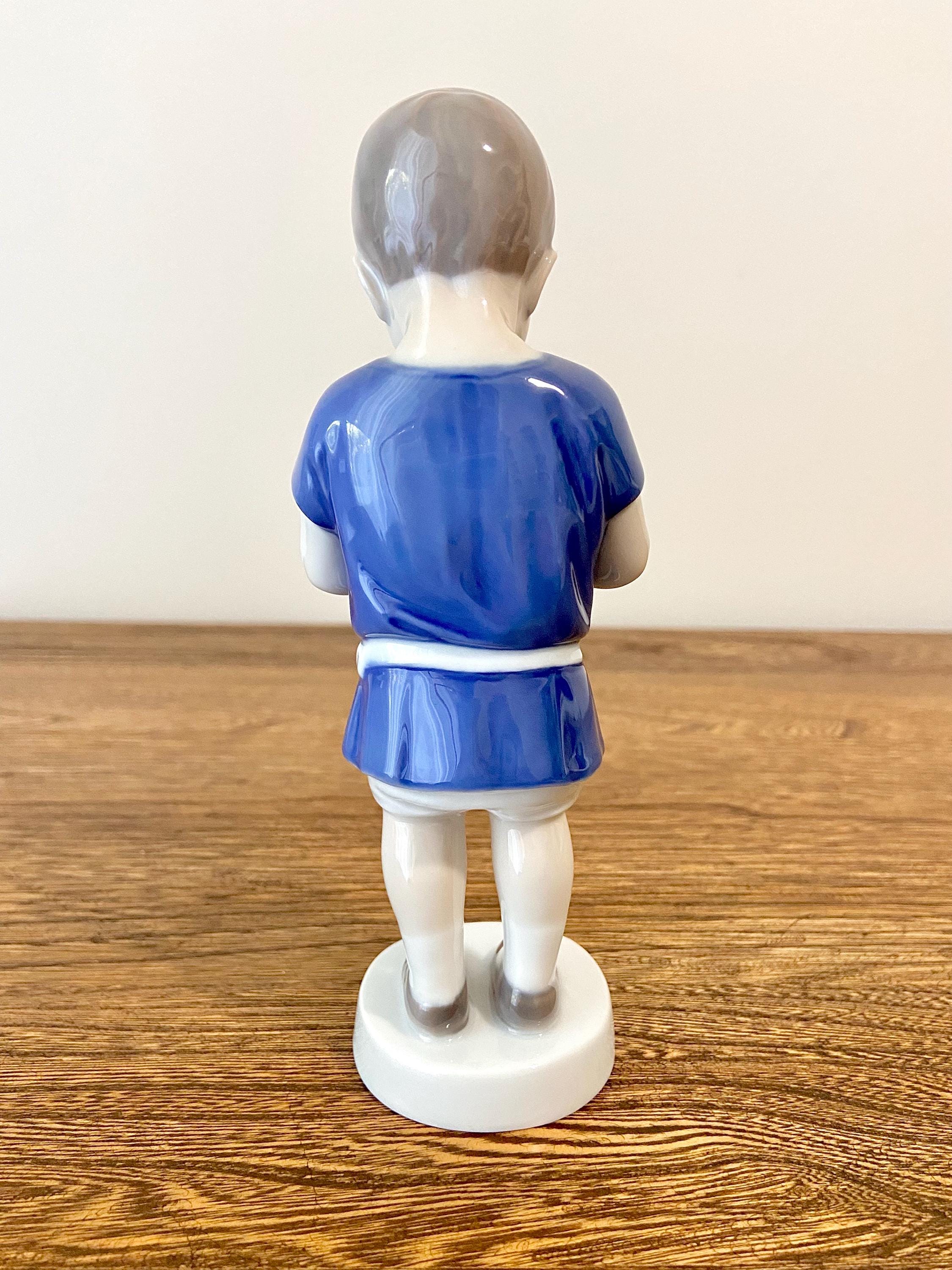 ヴィンテージ B&G ロイヤルコペンハーゲン 子犬を抱く少年 磁器