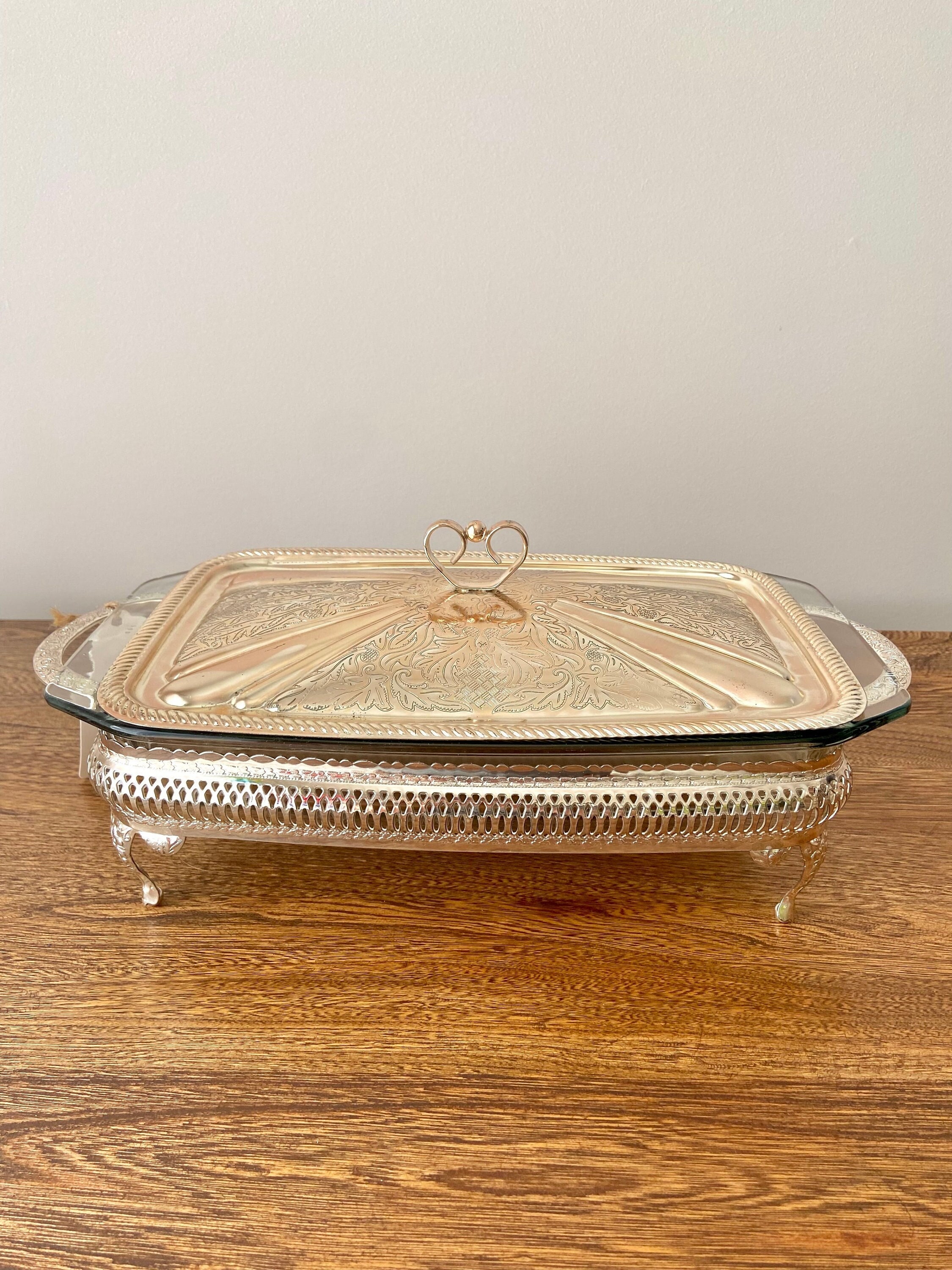 Queen Anne Oven to Table Serving Dish, Silver Plated, Tableware by
