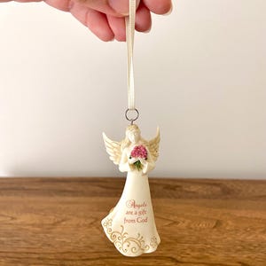 Vintage Ganz Angel Ornament - Angels Are a Gift from God Hanging Figurine, Christmas Tree Decoration, Religious Angel Collectible