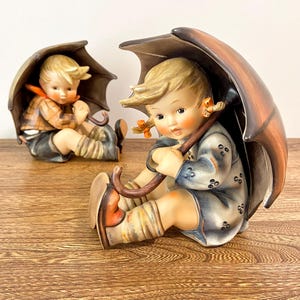 Rare Large Hummel Umbrella Girl Figurine 8”, TMK-3 1960s, Goebel West Germany Porcelain, M.I. Hummel 152 B, No Box