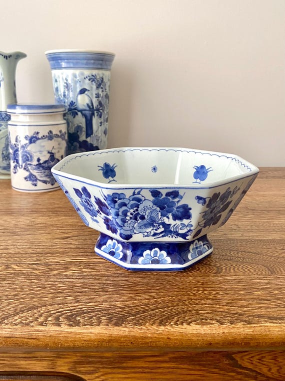 KONINKLIJKE PORCELEYNE FLES 花柄陶磁器 Vintage De Porceleyne Fles Royal Delft Blue & White Floral