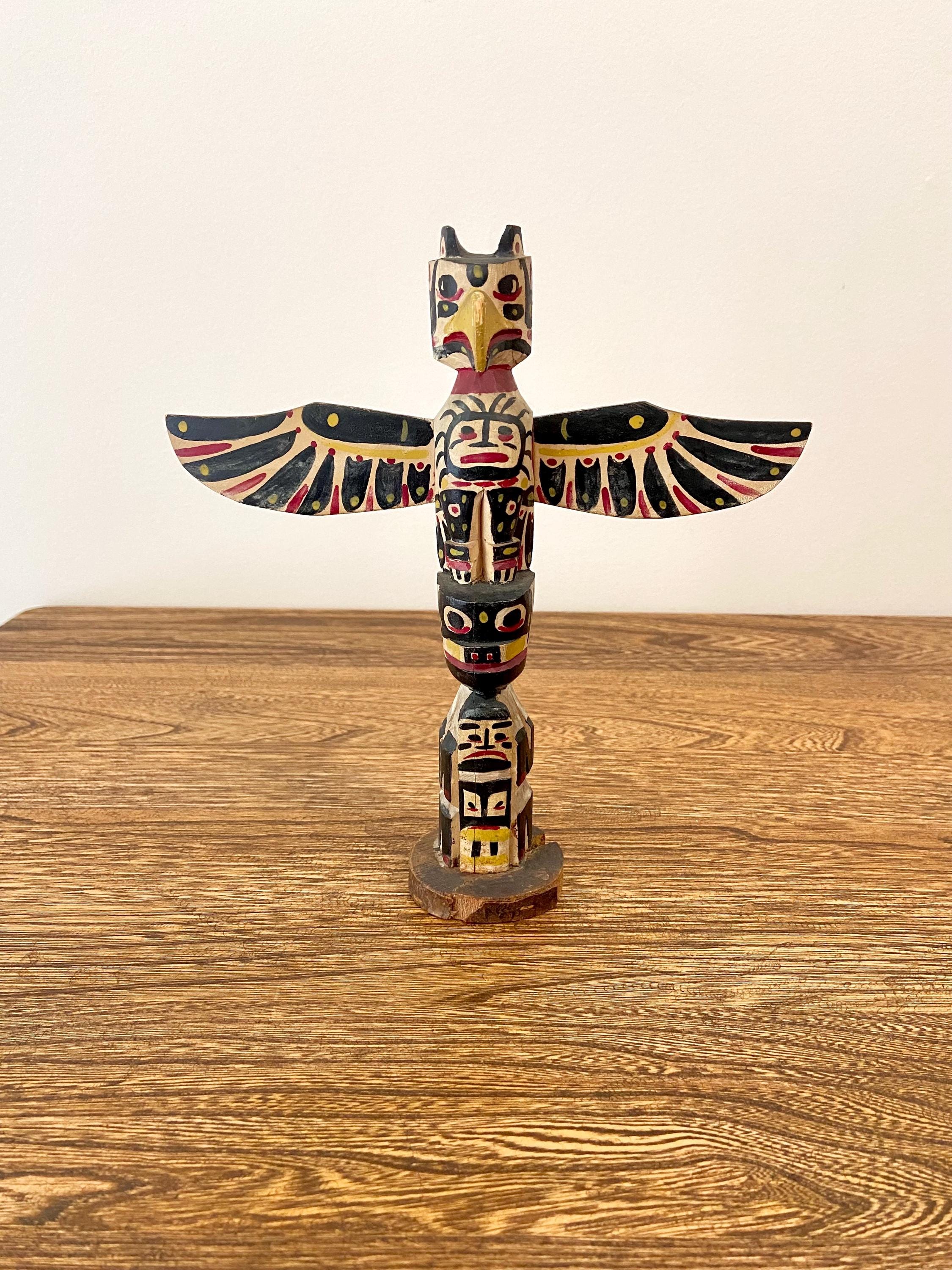 Vintage 1930's Totem Pole by Chief Mathias Joe, Squamish