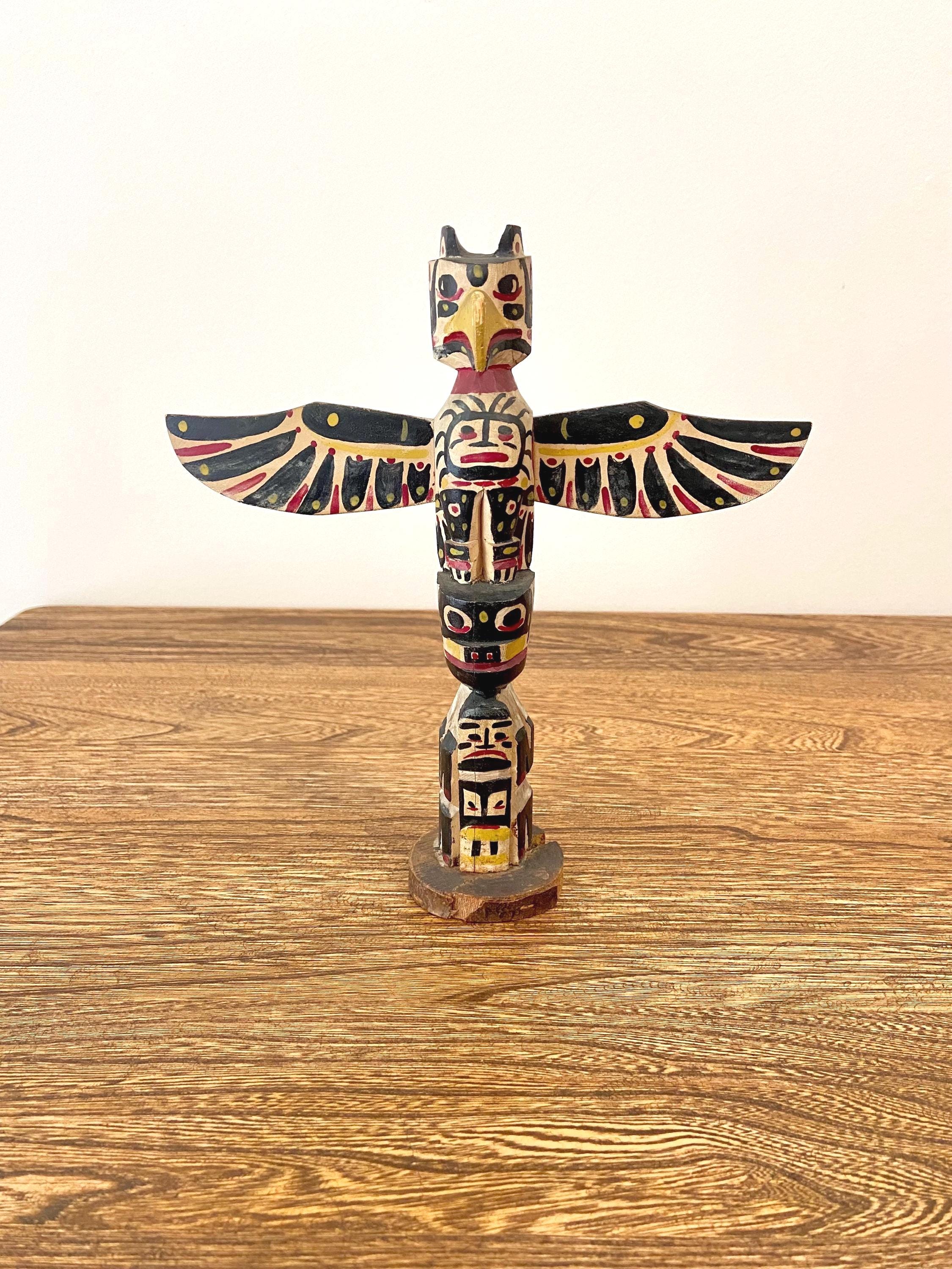 Vintage 1930's Totem Pole by Chief Mathias Joe, Squamish Nation