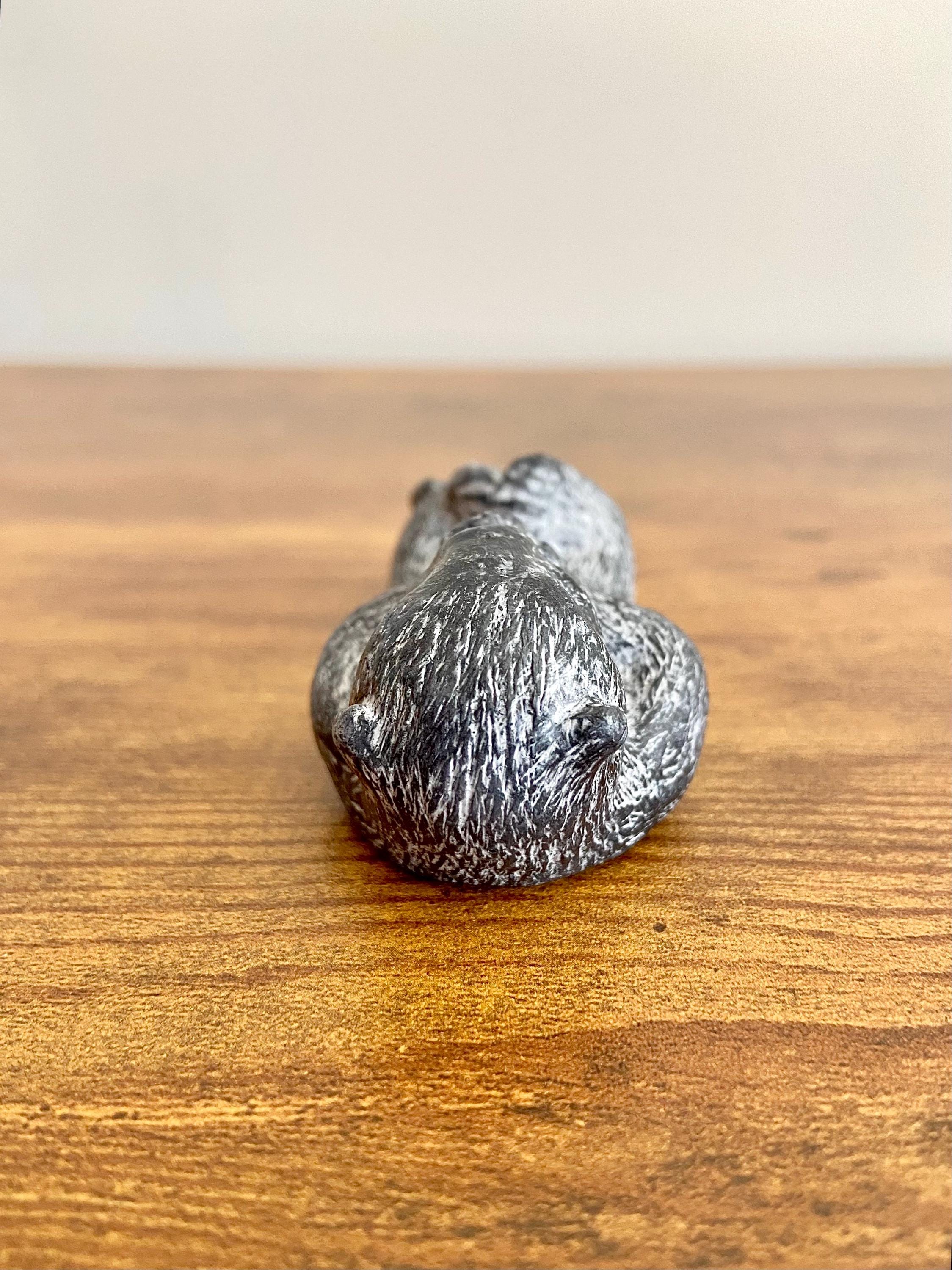 Vintage Wolf Original Soapstone Sculpture - Floating Sea Otter