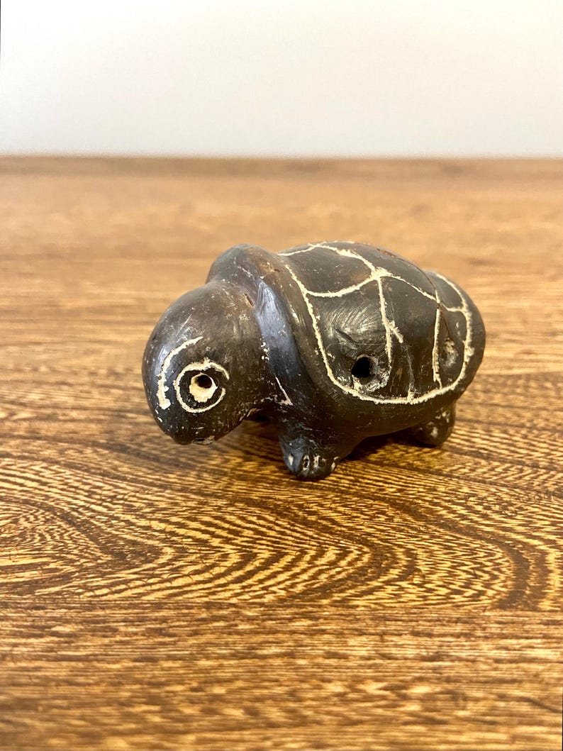 Vintage Turtle Ocarina Flute, Handcrafted Clay Wind Instrument, Tribal ...