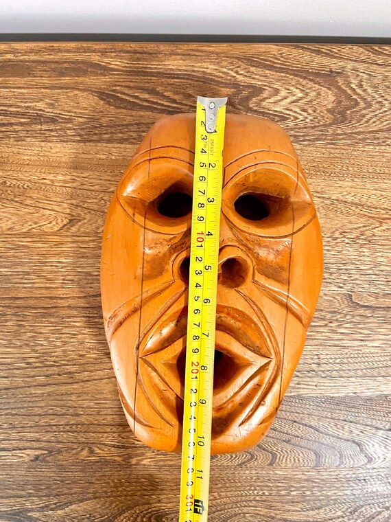 Vintage Kwakiutl Mask by E. G. Barton, Hand-carved Wood Pacific