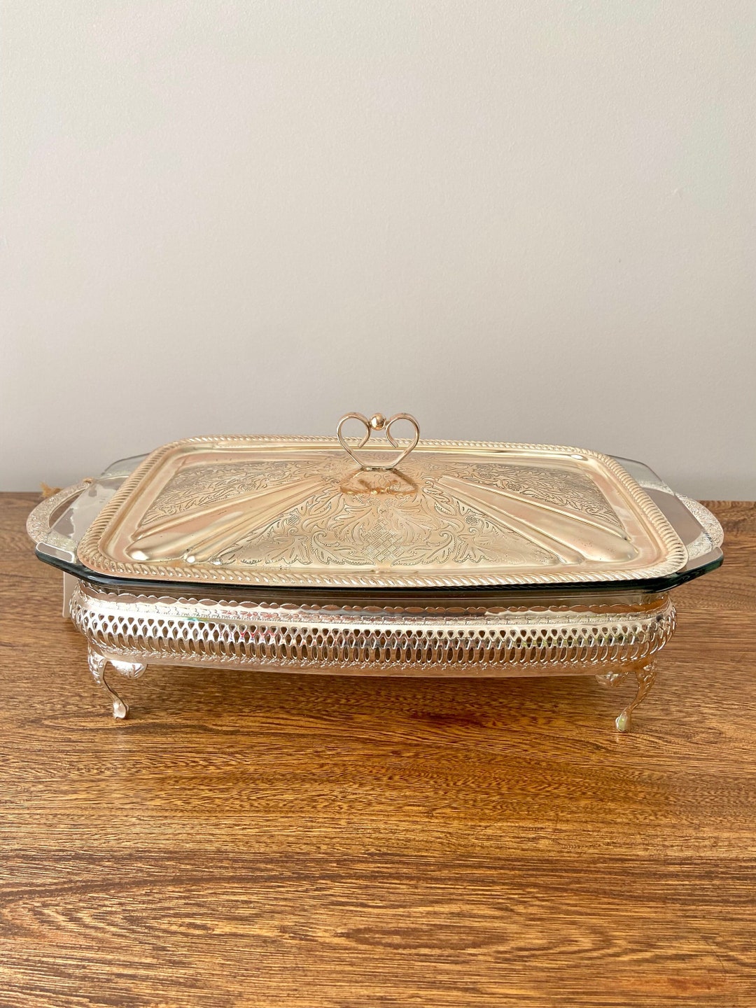 Queen Anne Oven to Table Serving Dish, Silver Plated Tableware by