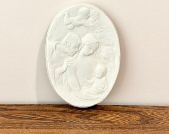 Targa molto rara della natività Lladro n. 0229.09, Placa Nacimiento, Fulgencio Garcia, porcellana opaca Spagna, 7,5" (19 cm)