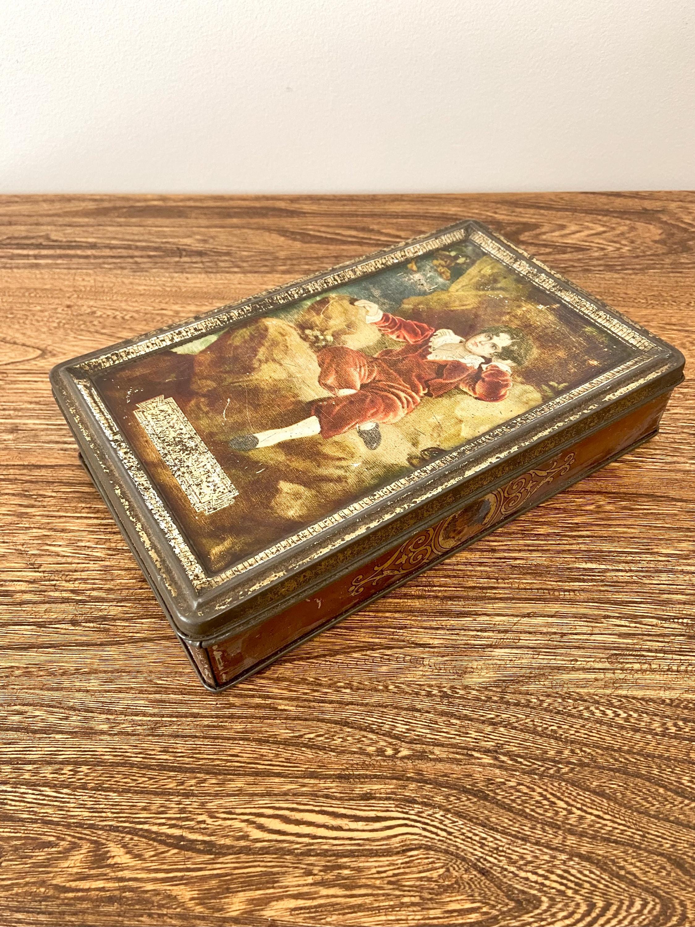 Antique Macfarlane Lang & Co Biscuit Tin Box, After Sir Thomas