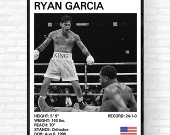 Ryan Garcia Poster, Ryan Garcia Print, King Ry Boxing Poster Ryan Garcia Poster, Ryan Garcia Print, King Ry Boxing Poster