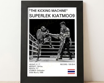 Superlek Kiatmoo9 Muay Thai Poster Print