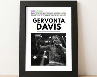 Impresión de Gervonta Davis, póster de Gervonta Davis, póster de boxeo de Gervonta Tank Davis