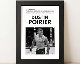 Dustin Poirier MMA Print: Plakat nokautujący dla fanów