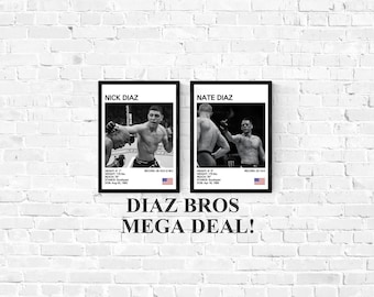 Diaz Bros MMA Poster Set: Nick & Nate Diaz Collectibles