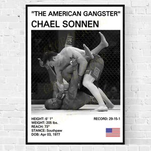 Chael Sonnen MMA Poster: The American Gangster